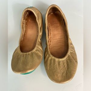 Tieks Size 5 Metallic Gold VGUC